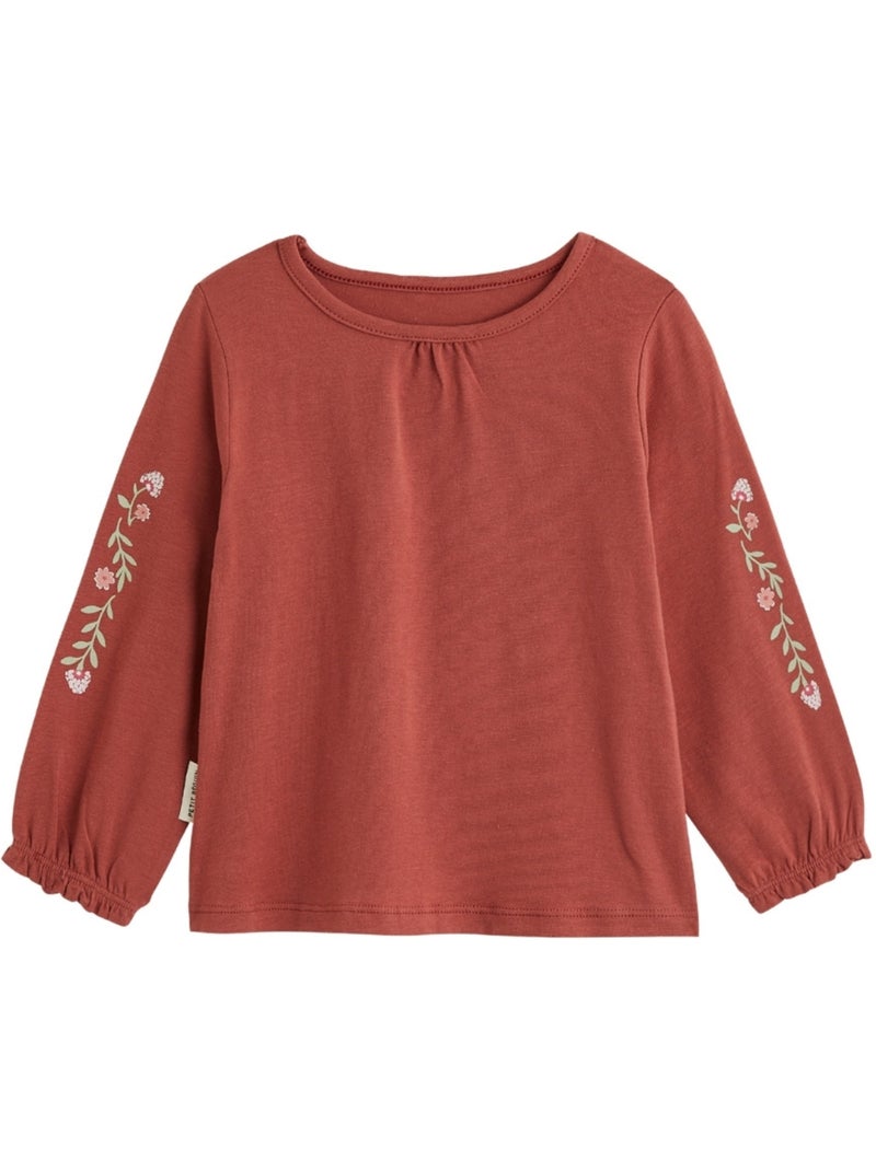 Lot de 2 t-shirts enfant manches longues harmony Rose - Kiabi