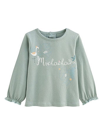 Lot de 2 t-shirts enfant manches longues Holamuchacha