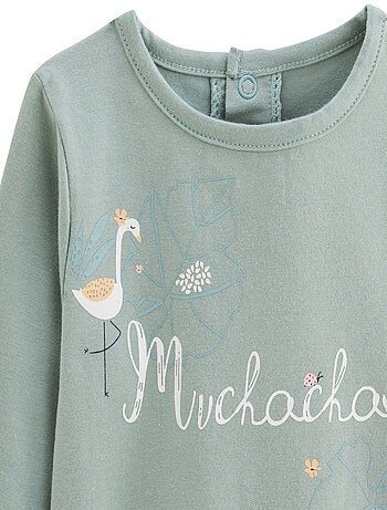 Lot de 2 t-shirts enfant manches longues Holamuchacha