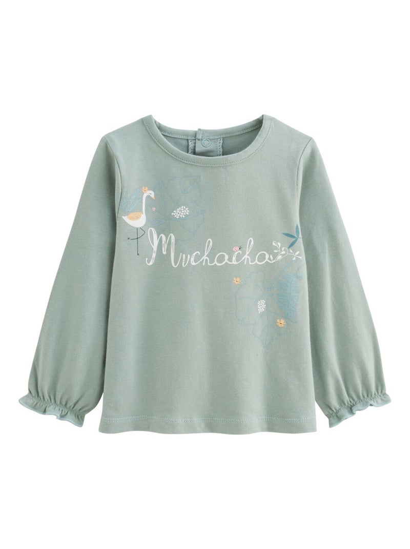 Lot de 2 t-shirts enfant manches longues Holamuchacha Bleu - Kiabi