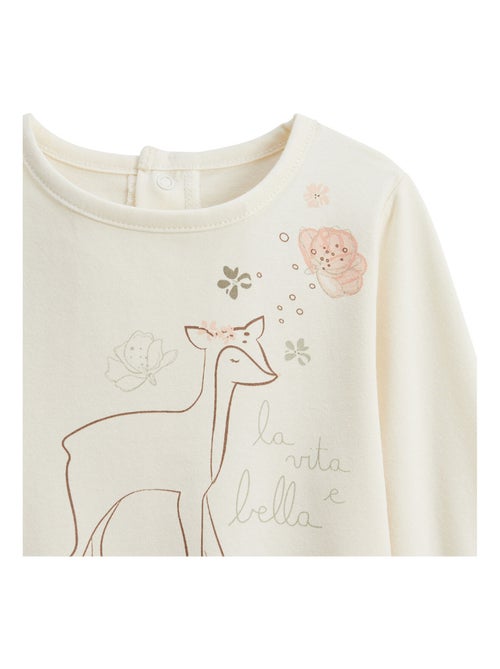 Lot de 2 t-shirts enfant manches longues Lison - Kiabi