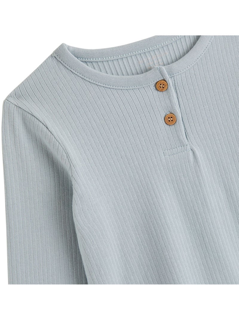 Lot de 2 t-shirts enfant manches longues voix lactée Bleu - Kiabi