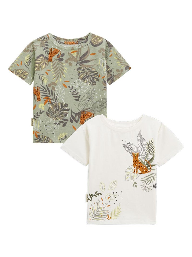 Lot de 2 t-shirts enfant Olajava Vert - Kiabi