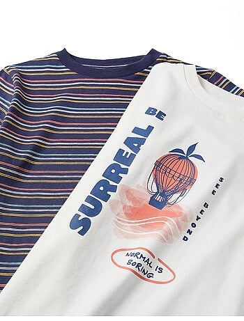 Lot de 2 T-shirts et 1 short en coton