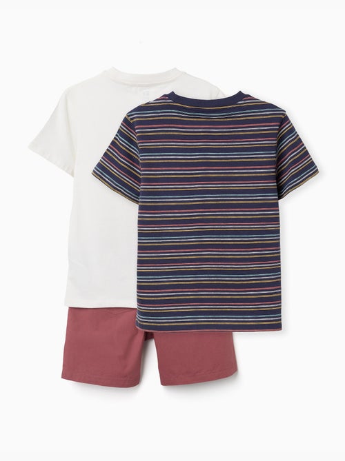 Lot de 2 T-shirts et 1 short en coton - Kiabi