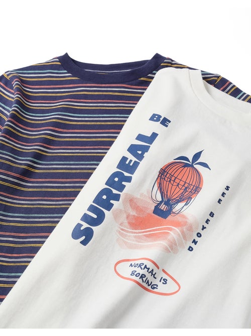 Lot de 2 T-shirts et 1 short en coton - Kiabi