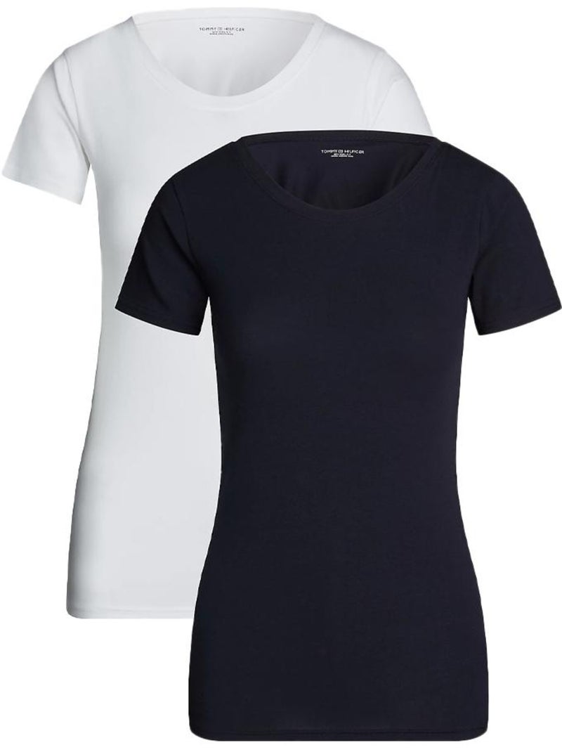 Lot de 2 T-shirts Femme Tommy Hilfiger Bleu marine - Kiabi