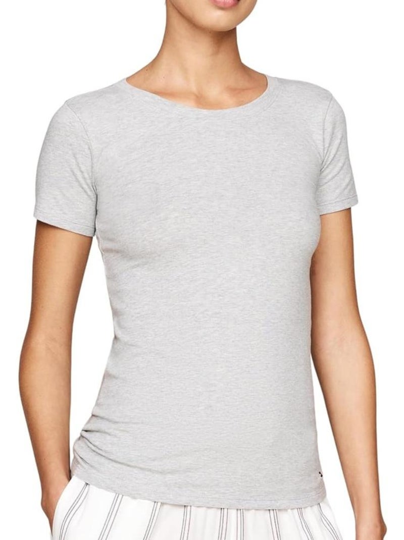 Lot de 2 T-shirts Femme Tommy Hilfiger Gris Argenté - Kiabi