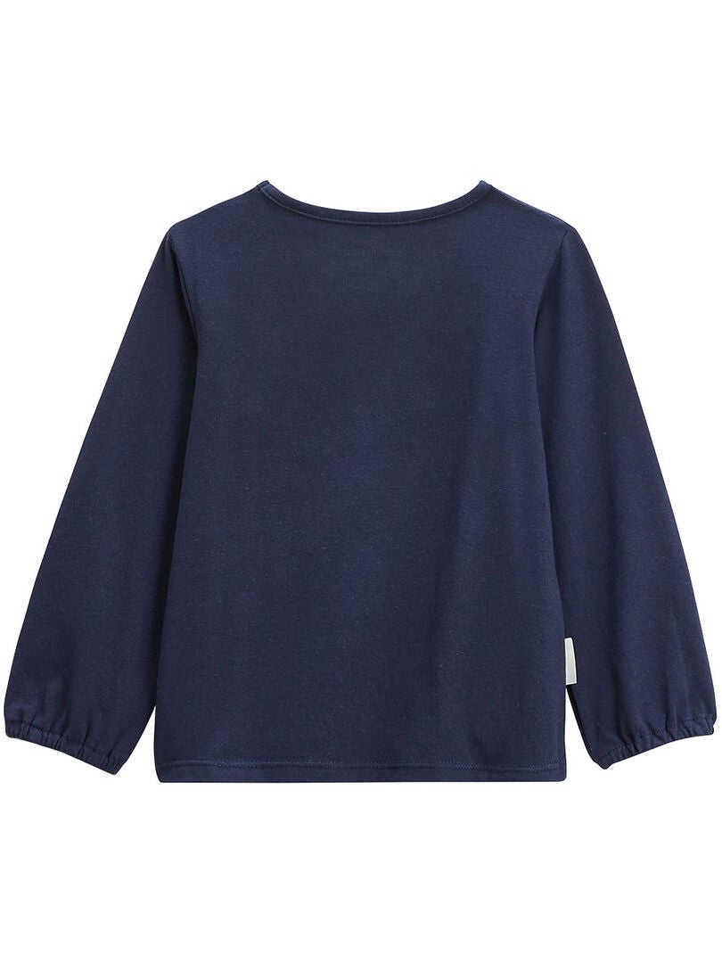 VERTBAUDET Lot De 4 T-Shirts Fille Manches Longues Blancs - Coton Oeko-Tex - Confort Quotidien