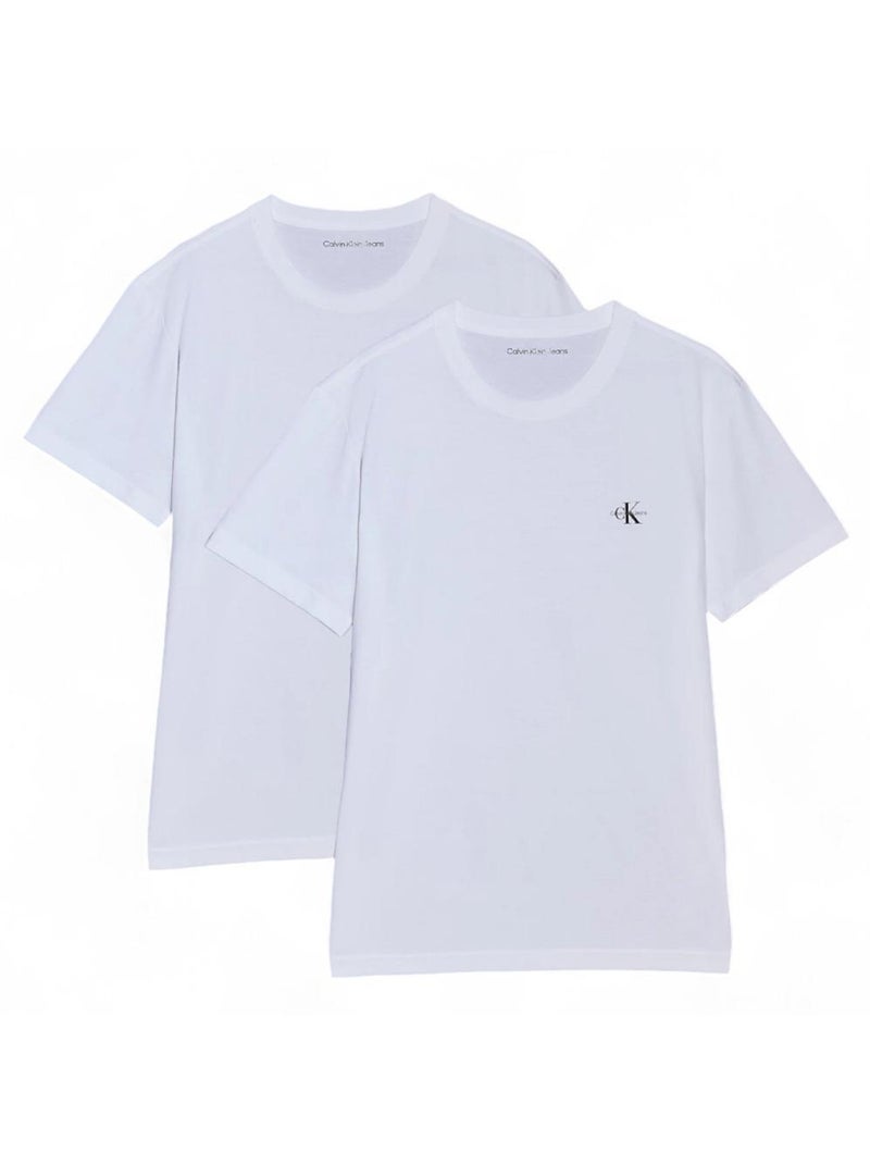 Lot de 2 T-shirts Homme Calvin Klein Blanc - Kiabi