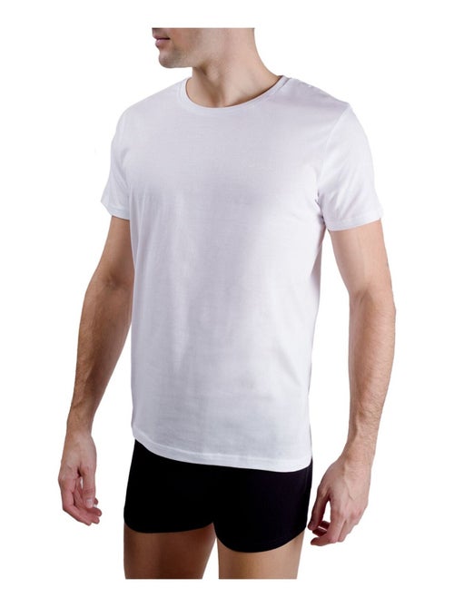 Lot de 2 t-shirts homme col rond avec broderie sur la poitrine Pierre Cardin - Kiabi