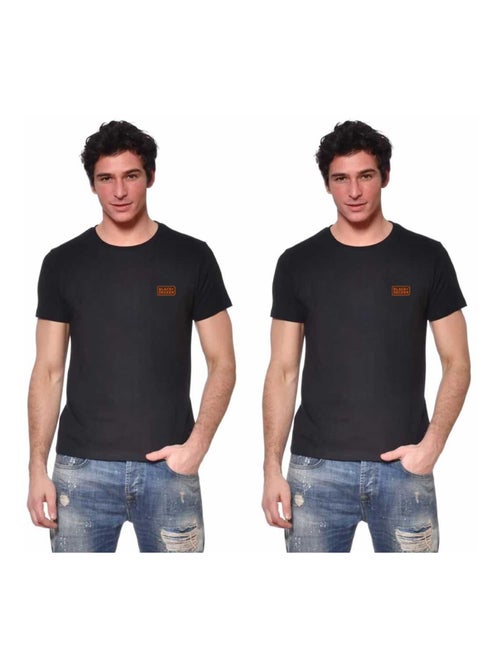 Lot de 2 t-shirts homme manches courtes en coton 140gr/m² Black & Decker - Kiabi