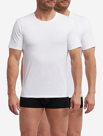 Lot de 2 t-shirts homme thermorégulateur coton col rond Sport