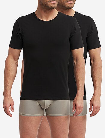 Lot de 2 t-shirts homme thermorégulateur coton col rond Sport