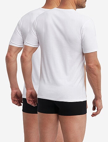 Lot de 2 t-shirts homme thermorégulateur coton col V Sport