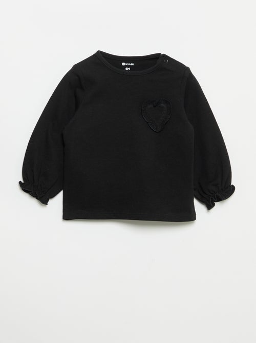 Lot de 2 t-shirts manches longues en jersey coton - Kiabi