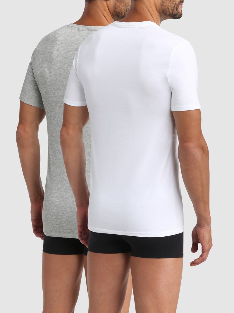 Lot de 2 t-shirts Respirant Col V Gots Good Gris clair - Kiabi