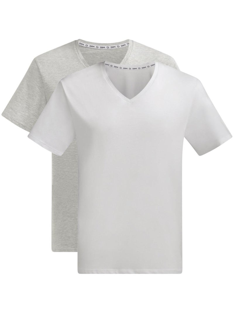 Lot de 2 t-shirts Respirant Col V Gots Good Gris clair - Kiabi