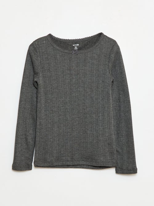 Lot de 2 t-shirts thermorégulateur en maille pointelle - Kiabi