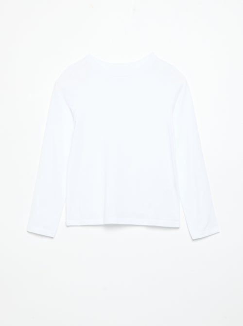 Lot de 2 t-shirts unis à manches longues - Kiabi Lot de 2 t-shirts unis à manches longues - Kiabi