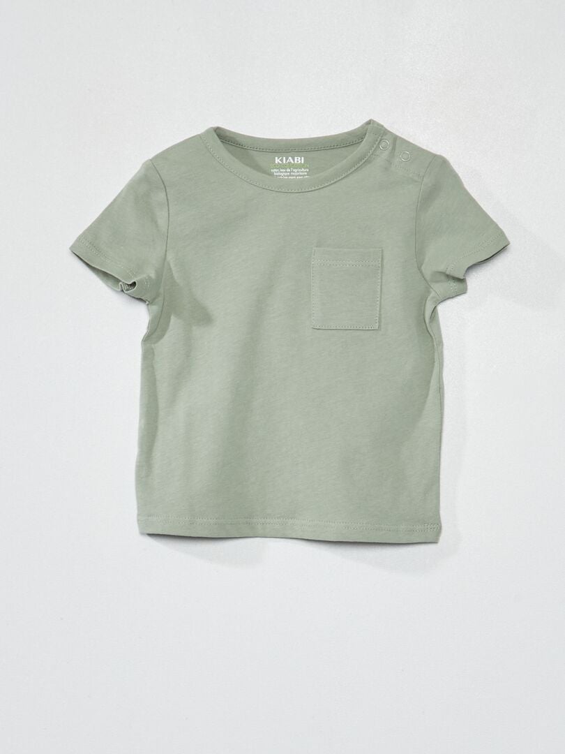 Lot de 2 t-shirts unis Orange/vert - Kiabi