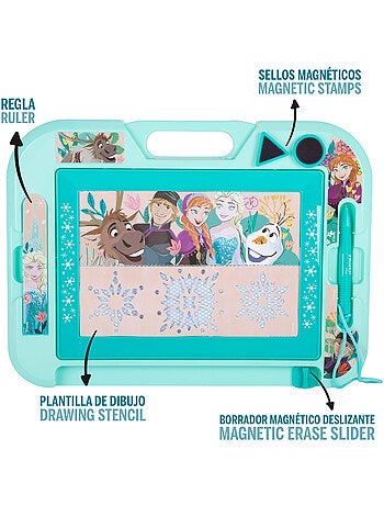Lot de 2 tableaux magnétiques la reine des neiges avec stylo magnétique