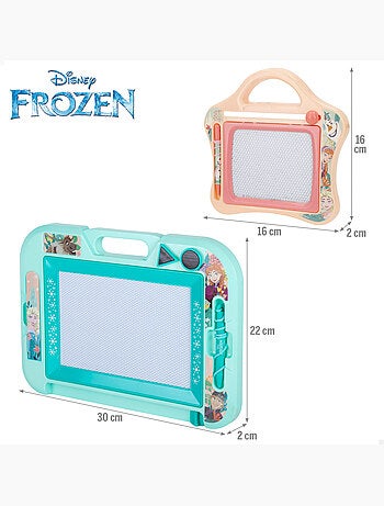 Lot de 2 tableaux magnétiques la reine des neiges avec stylo magnétique
