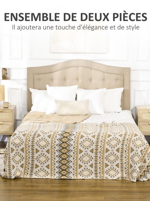 Lot de 2 tables de chevet 2 tiroirs cannage rotin bois aspect bois clair - Kiabi Lot de 2 tables de chevet 2 tiroirs cannage rotin bois aspect bois clair - Kiabi