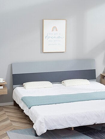 Lot de 2 tables de chevet murales - tiroir coulissant, niche, plateau