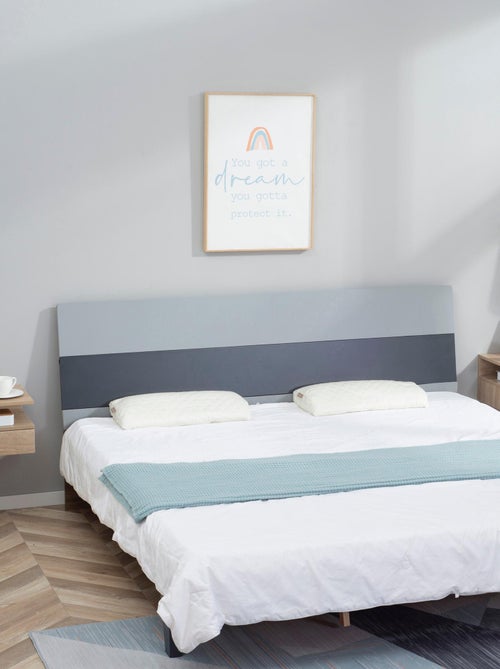 Lot de 2 tables de chevet murales - tiroir coulissant, niche, plateau - Kiabi