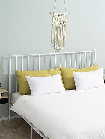 Lot de 2 tables de chevet murales - tiroir, niche - bois clair