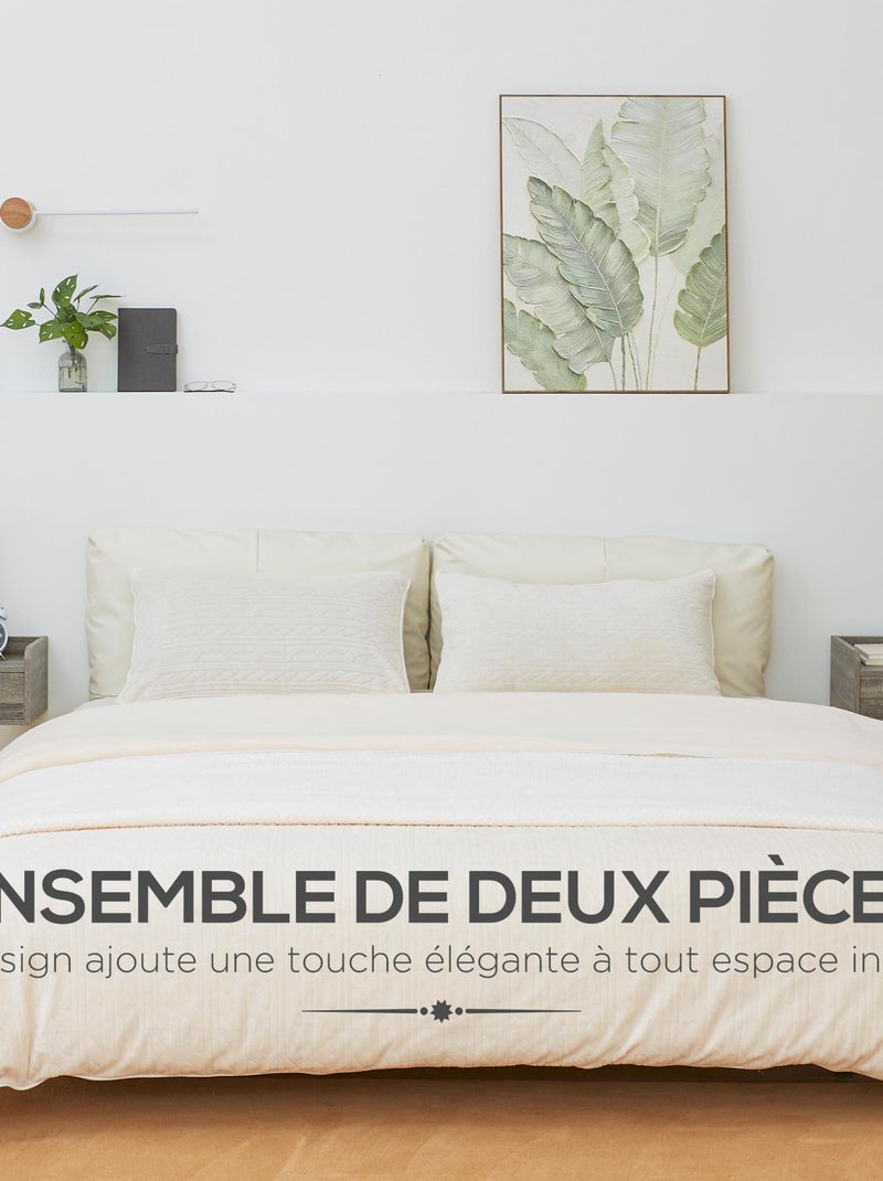 Lot de 2 tables de chevet murales avec tiroir coulissant Gris - Kiabi