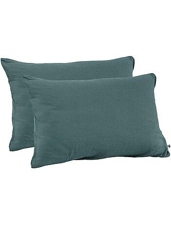 Lot de 2 Taies d’oreiller - Double Gaze de Coton - Gaïa