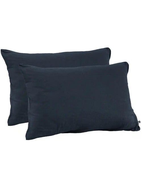 Lot de 2 Taies d’oreiller - Double Gaze de Coton - Gaïa - Kiabi Lot de 2 Taies d’oreiller - Double Gaze de Coton - Gaïa - Kiabi