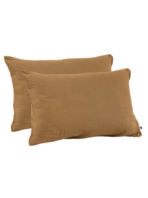 Lot de 2 Taies d’oreiller - Double Gaze de Coton - Gaïa - Kiabi