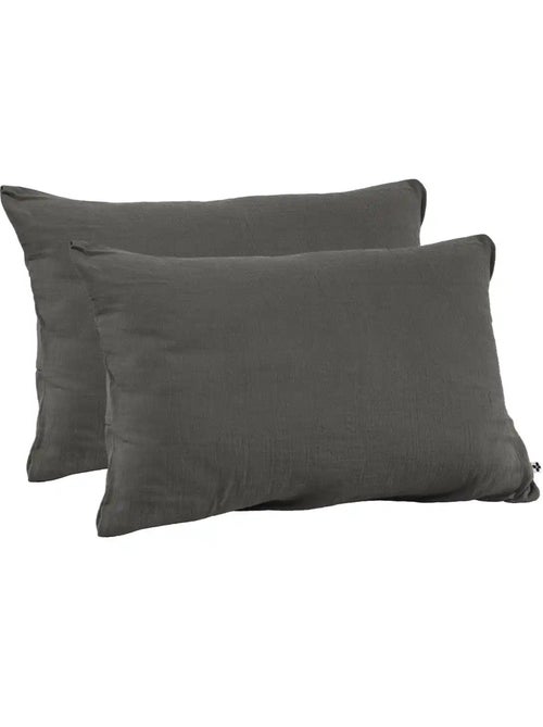 Lot de 2 Taies d’oreiller - Double Gaze de Coton - Gaïa - Kiabi