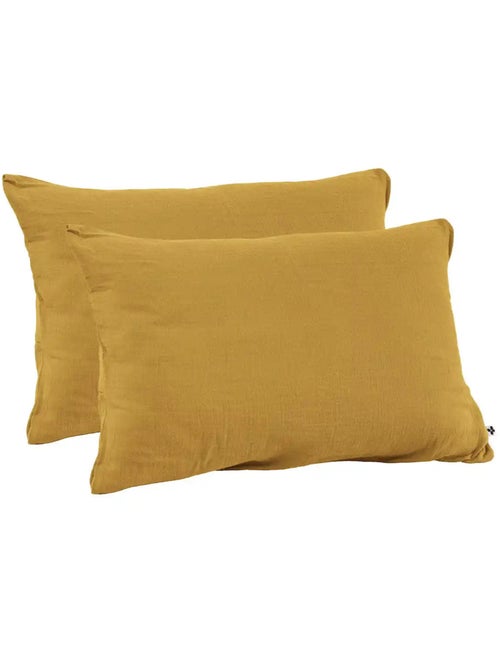 Lot de 2 taies d’oreiller - double gaze de coton - gaïa - Kiabi Lot de 2 taies d’oreiller - double gaze de coton - gaïa - Kiabi