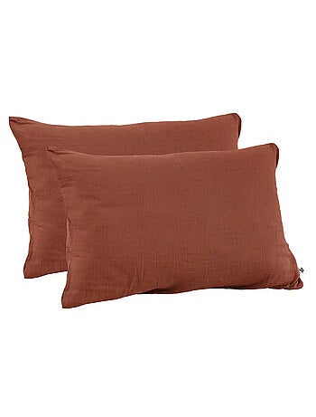 Lot de 2 Taies d’oreiller - Double Gaze de Coton - Gaïa