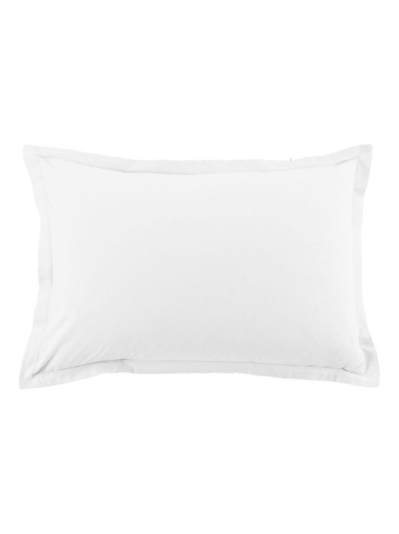 Lot de 2 taies d'oreiller 100% coton 57 fils Blanc - Kiabi