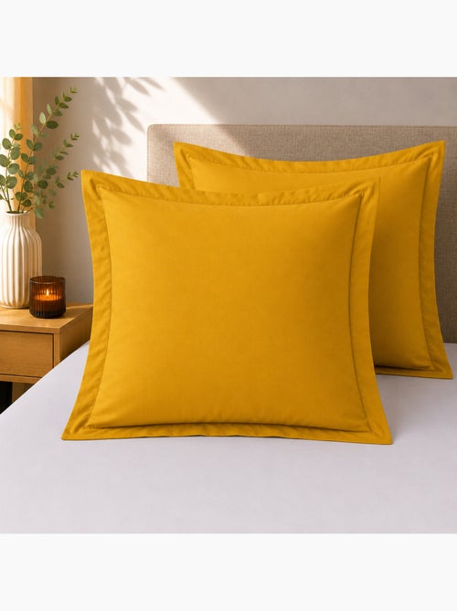 Lot de 2 Taies d'Oreiller – 100% Coton 57 Fils - Kiabi Lot de 2 Taies d'Oreiller – 100% Coton 57 Fils - Kiabi