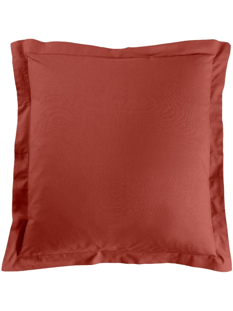 Lot de 2 Taies d'Oreiller – 100% Coton 57 Fils Terracotta - Kiabi
