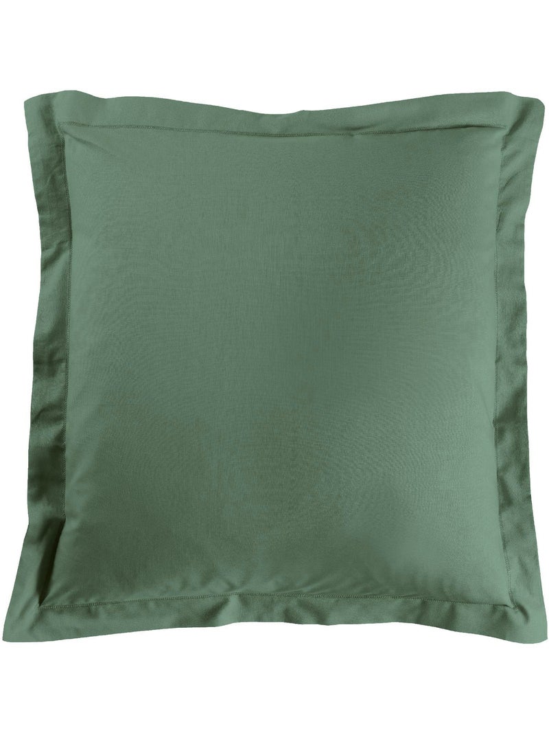 Lot de 2 Taies d'Oreiller – 100% Coton 57 Fils Vert cèdre - Kiabi