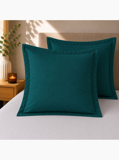Lot de 2 Taies d'Oreiller – 100% Coton 57 Fils - Kiabi Lot de 2 Taies d'Oreiller – 100% Coton 57 Fils - Kiabi