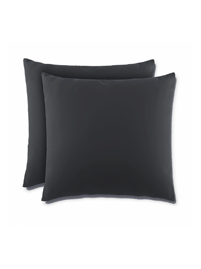 Lot de 2 Taies d'oreiller 2 en 1 - Alèse absorbante intégrée - Coloris Carbone - DODO Noir - Kiabi