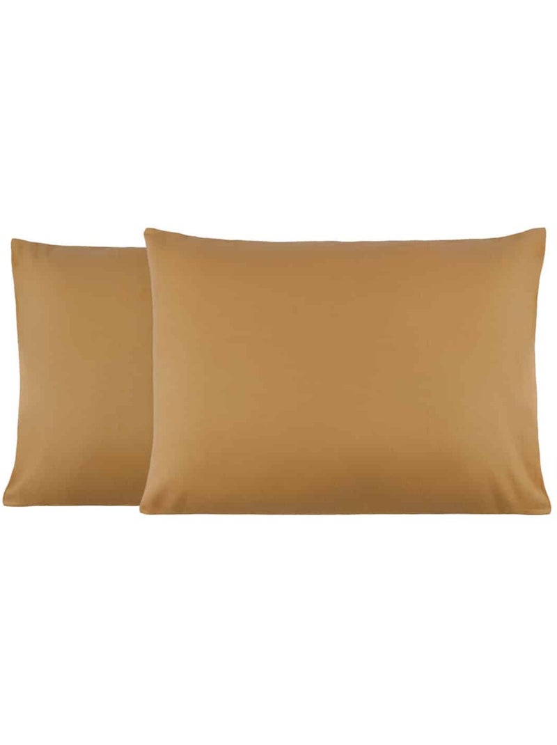 Lot de 2 taies d'oreiller 57 fils en molleton flanelle TOUDOUX Bleu - Kiabi