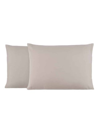 Lot de 2 taies d'oreiller 57 fils en molleton flanelle TOUDOUX