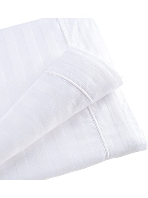 Lot de 2 taies d'oreiller coton bande satin RÊVE - Kiabi