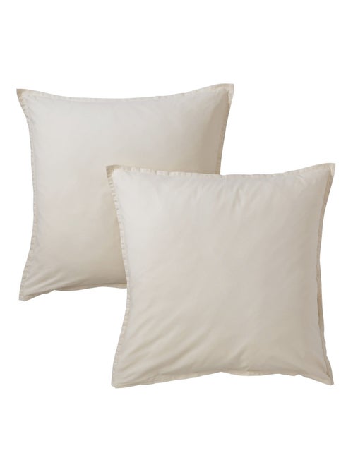 Lot de 2 taies d'oreiller coton lavé - Kiabi