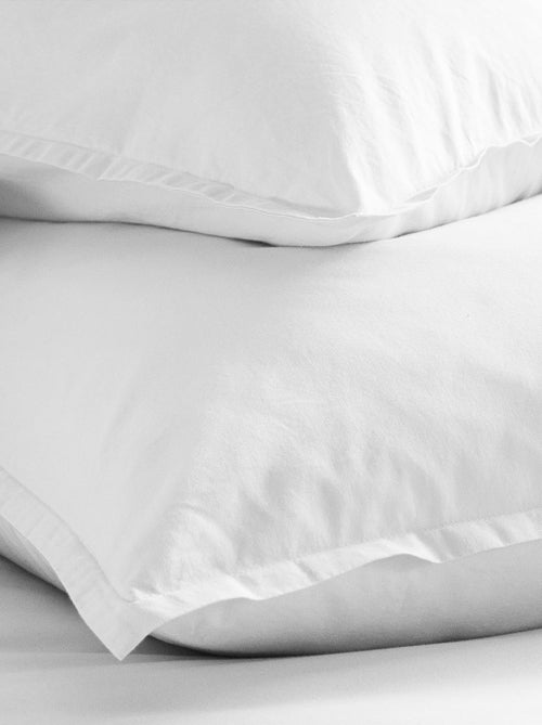 Lot de 2 taies d'oreiller coton lavé - Kiabi
