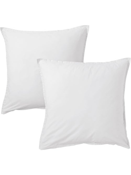 Lot de 2 taies d'oreiller coton lavé - Kiabi